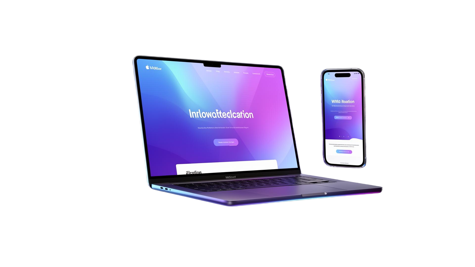 Mockup web profesional en MacBook y iPhone
